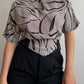 Pure silk black and white blouse