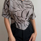 Pure silk black and white blouse