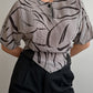 Pure silk black and white blouse