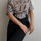 Pure silk black and white blouse