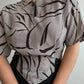 Pure silk black and white blouse