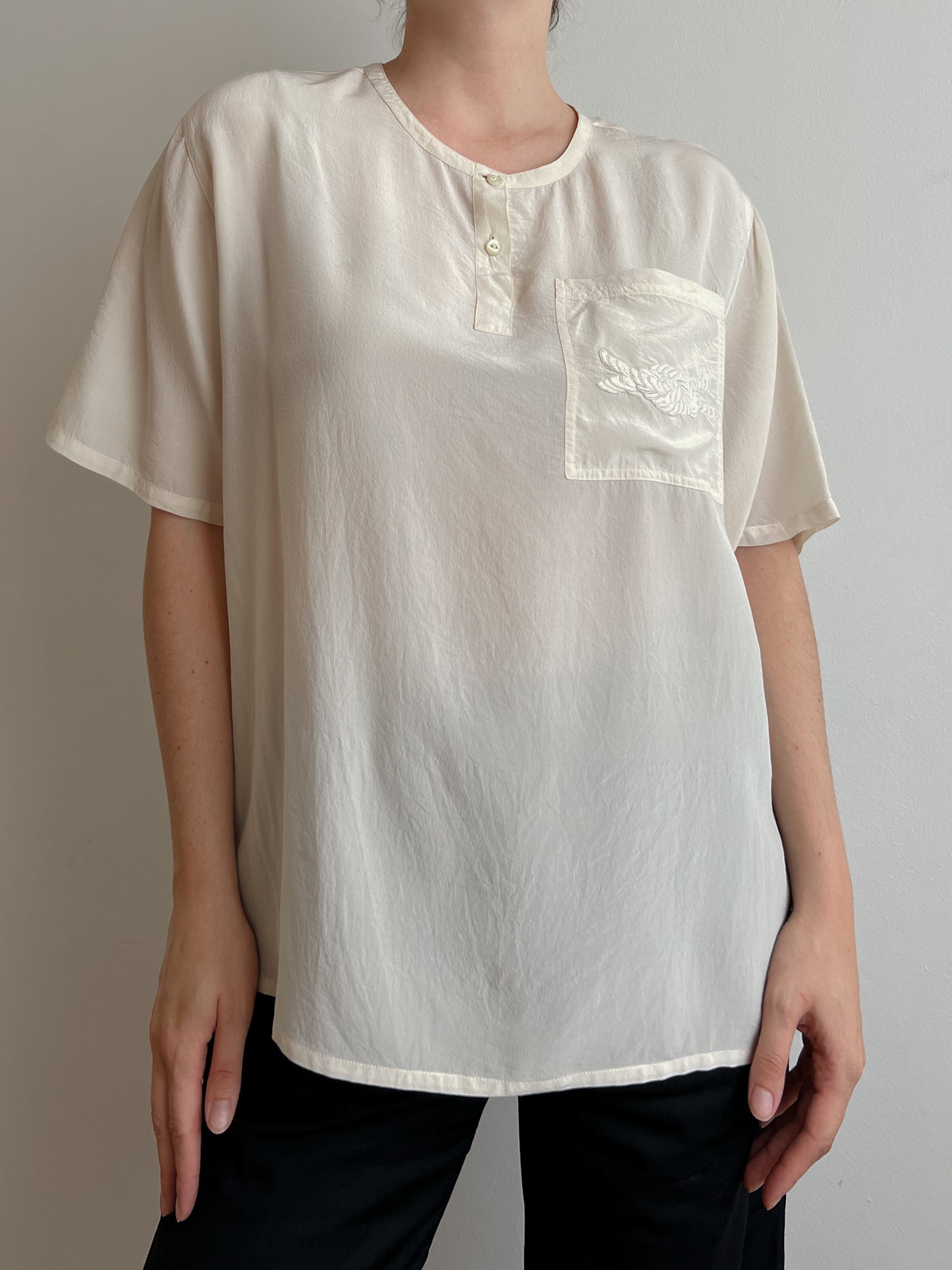 Pure silk ivory blouse