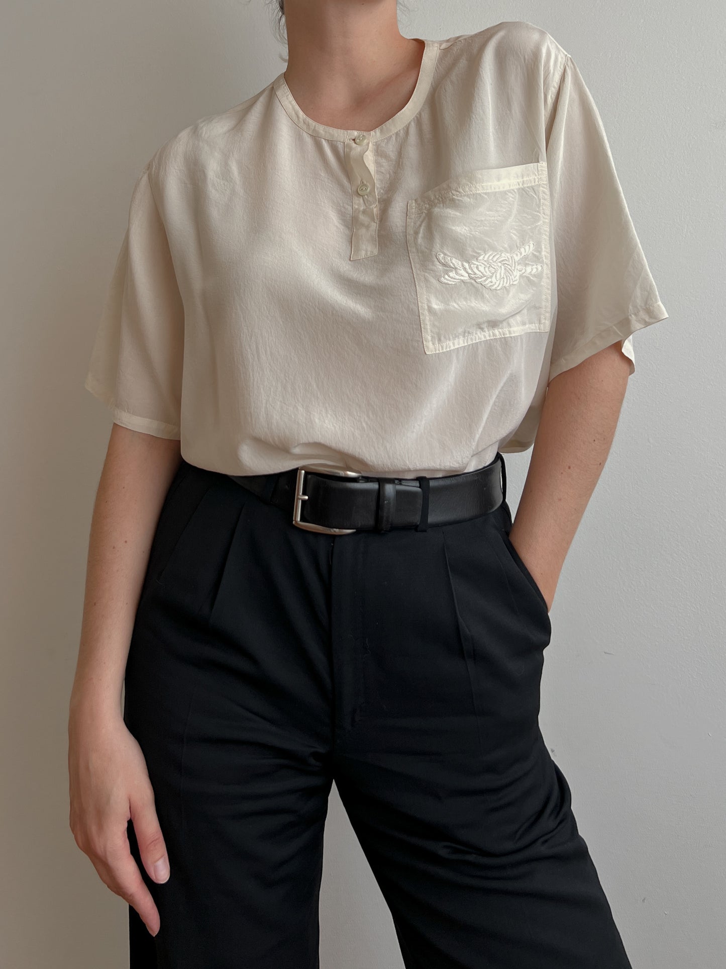 Pure silk ivory blouse