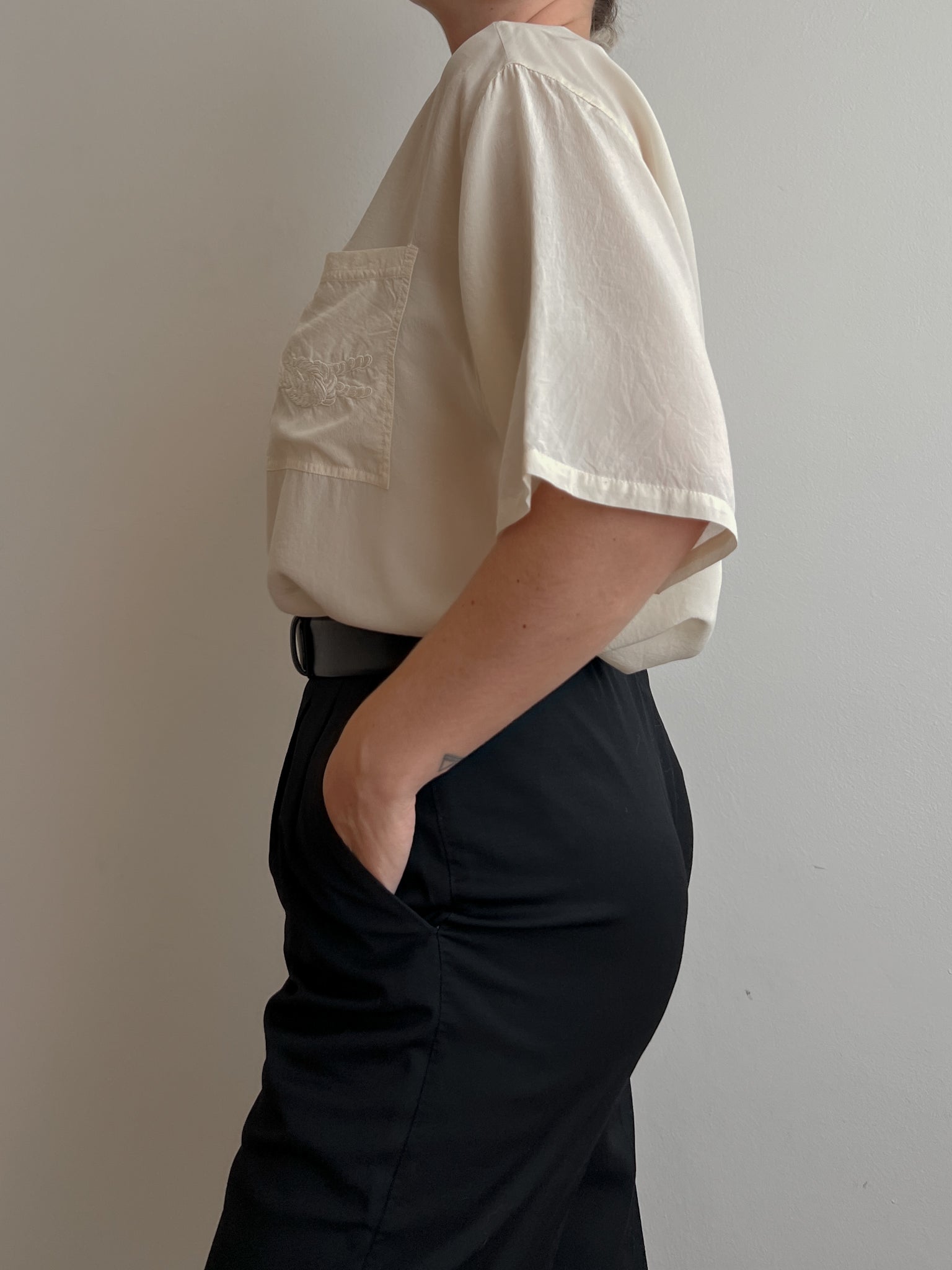 Pure silk ivory blouse