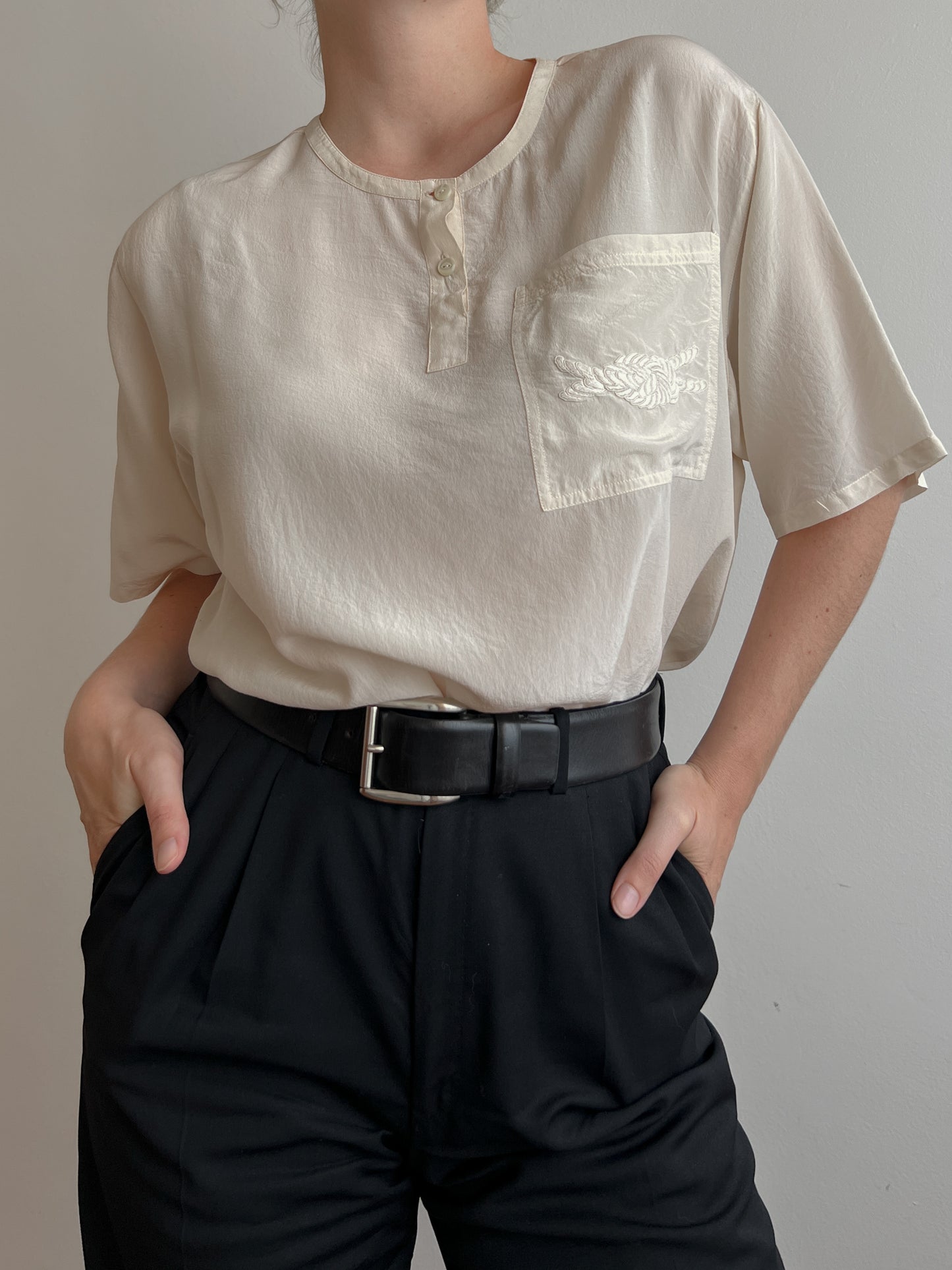 Pure silk ivory blouse