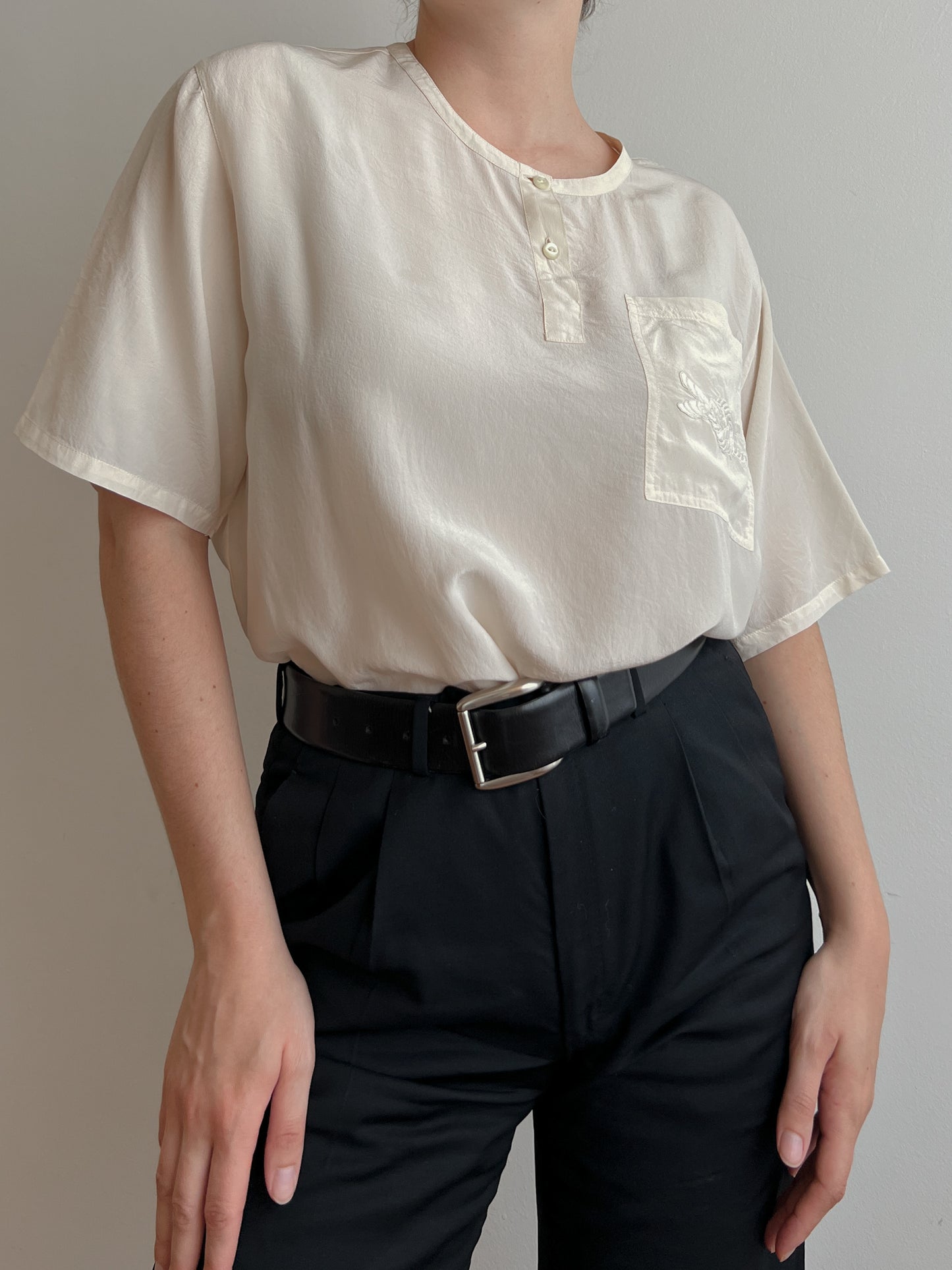 Pure silk ivory blouse