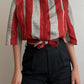 Pure linen striped blouse