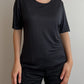 Pure silk black t-shirt