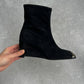 Baldini real suede black ankle boots