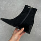 Baldini real suede black ankle boots