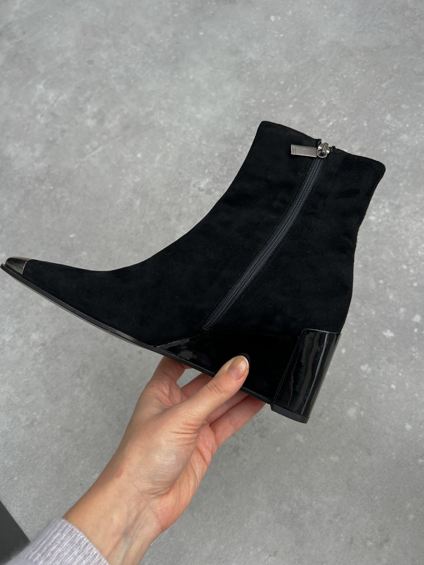 Baldini real suede black ankle boots