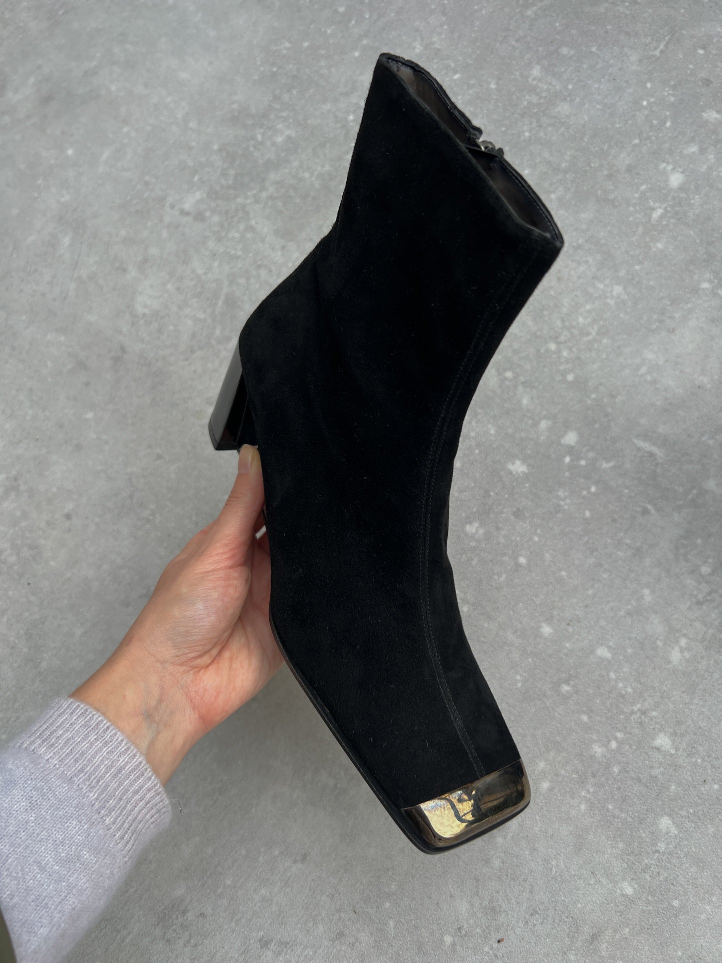 Baldini real suede black ankle boots