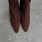 Casadei real suede brown boots