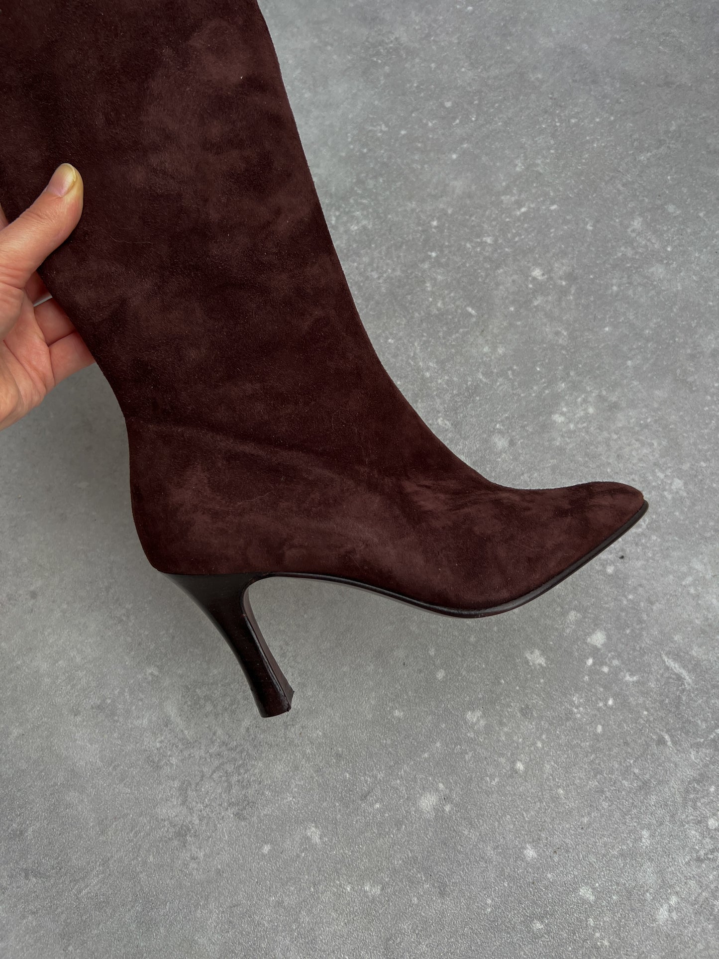 Casadei real suede brown boots