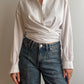 Pure cotton white crossed shirt