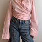 Pure cotton pink crossed shirt