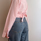 Pure cotton pink crossed shirt