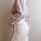 Pure cotton striped crossed shirt