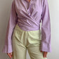 Pure cotton lilac crossed shirt