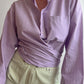 Pure cotton lilac crossed shirt