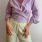 Pure cotton lilac crossed shirt