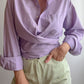 Pure cotton lilac crossed shirt