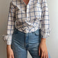 Pure cotton checked crossed shirt