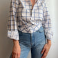 Pure cotton checked crossed shirt