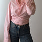 Pure cotton pink crossed shirt