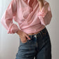 Pure cotton pink crossed shirt