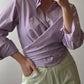 Pure cotton lilac crossed shirt