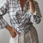 Pure cotton checked crossed shirt