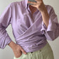 Pure cotton lilac crossed shirt