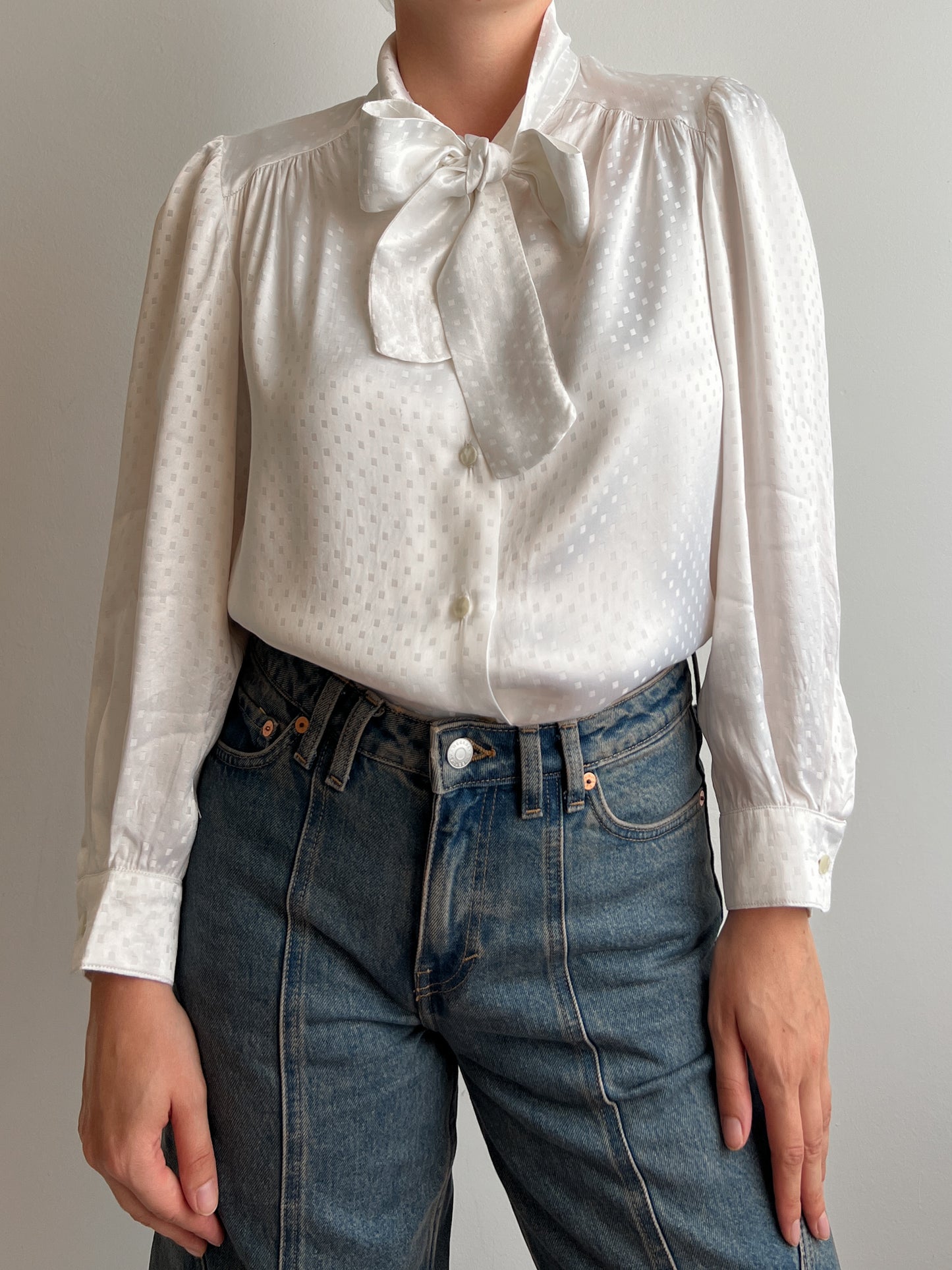 Pure silk white blouse