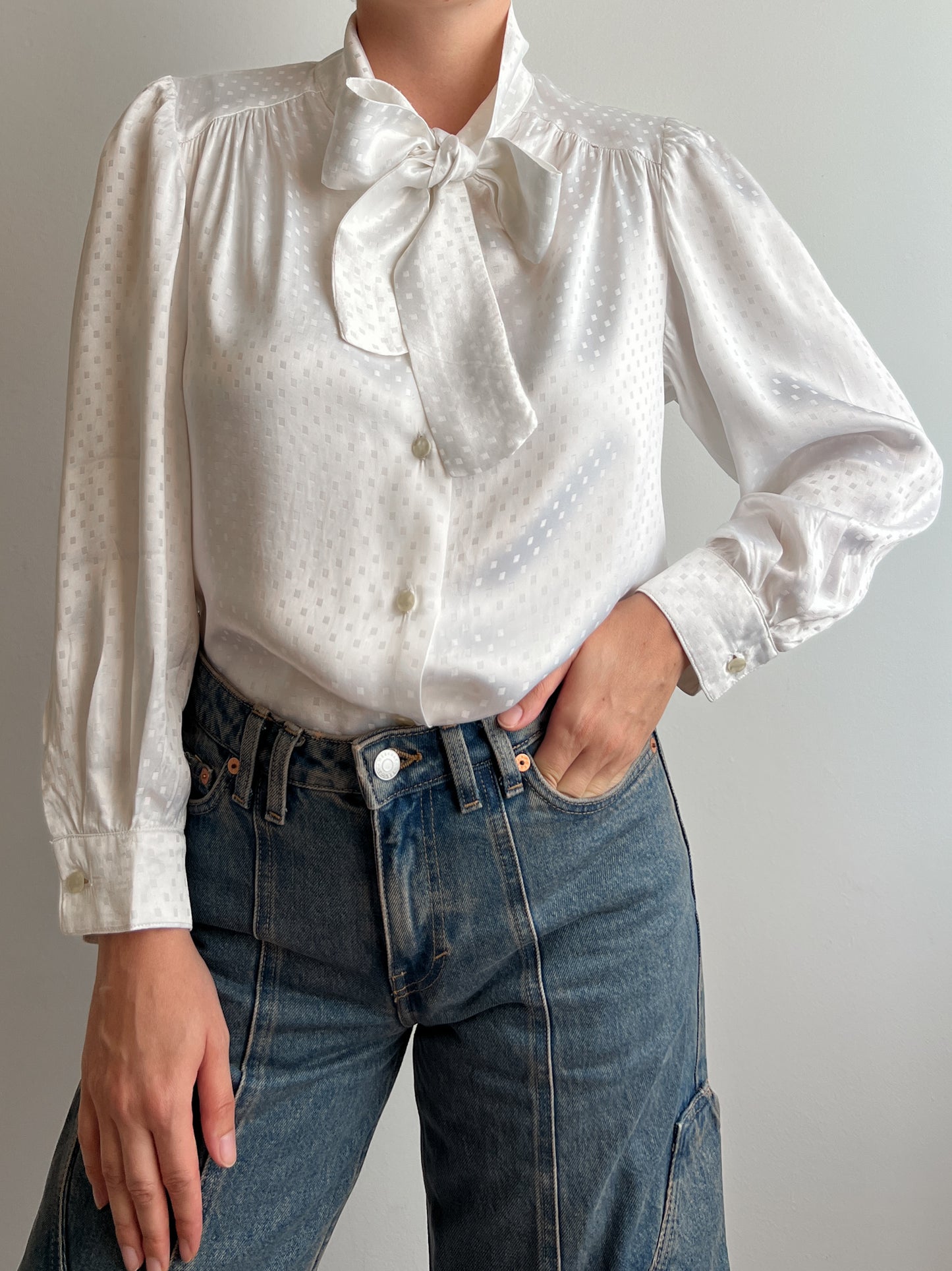 Pure silk white blouse