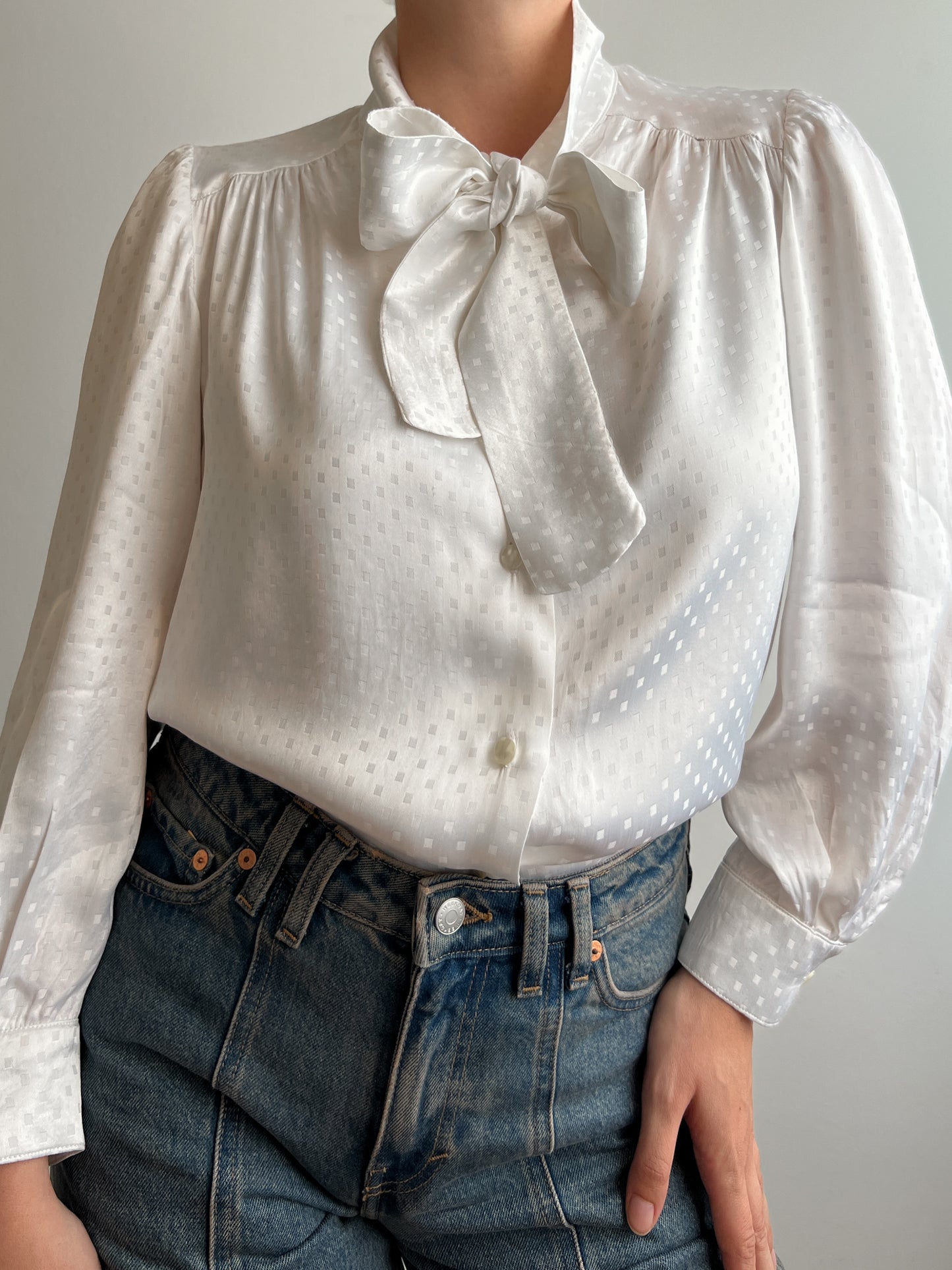 Pure silk white blouse