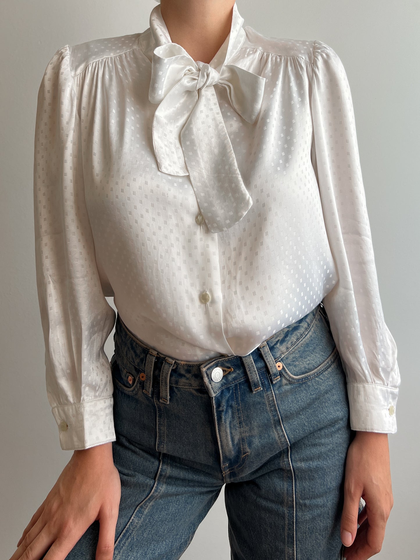 Pure silk white blouse