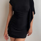 Viscose black top/mini dress