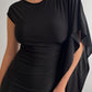 Viscose black top/mini dress