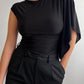 Viscose black top/mini dress