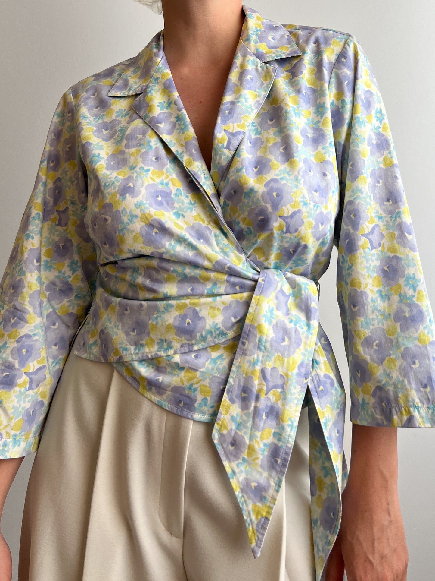 Pure cotton floral blouse