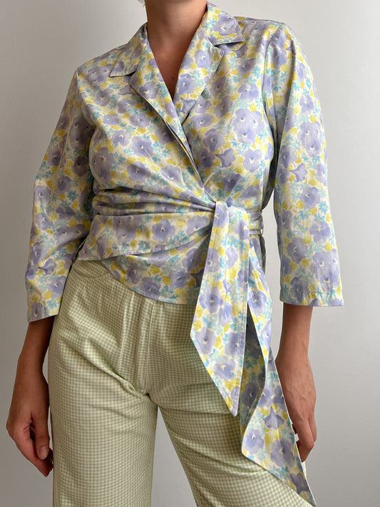 Pure cotton floral blouse