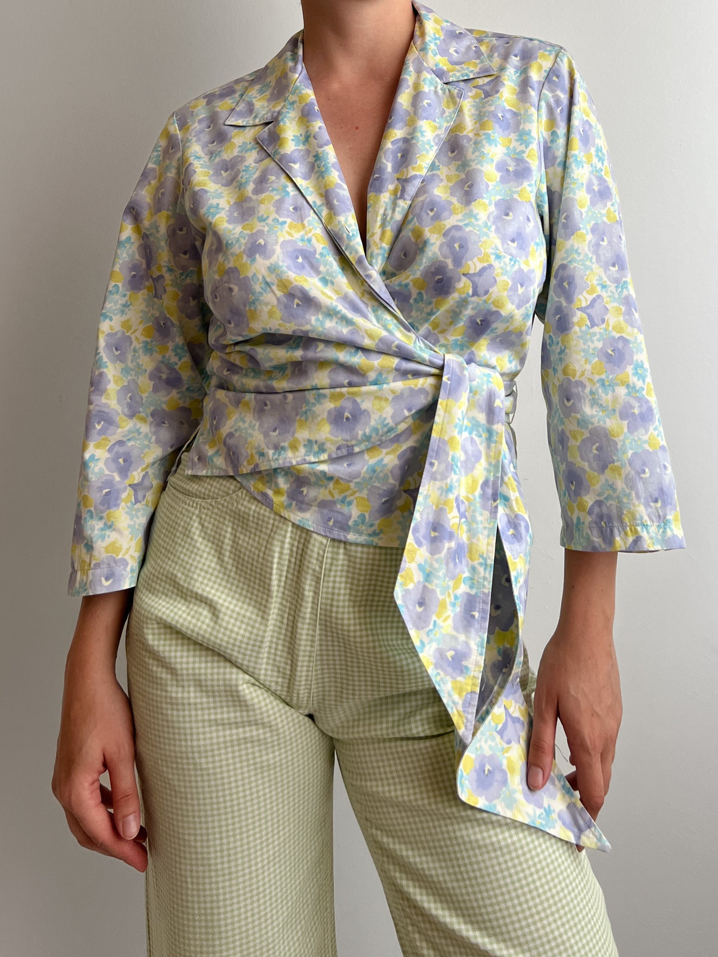 Pure cotton floral blouse