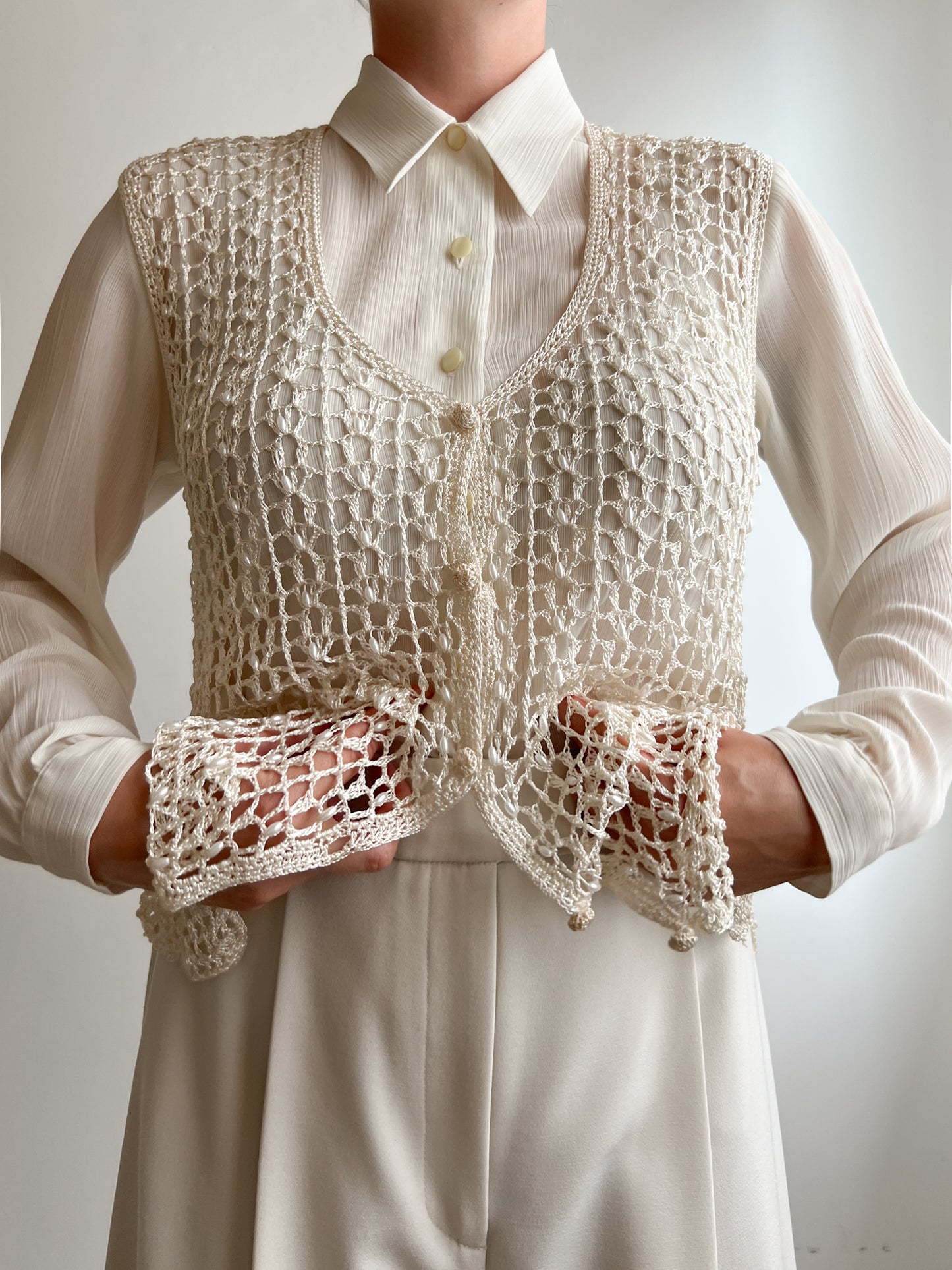 Handmade crochet gilet