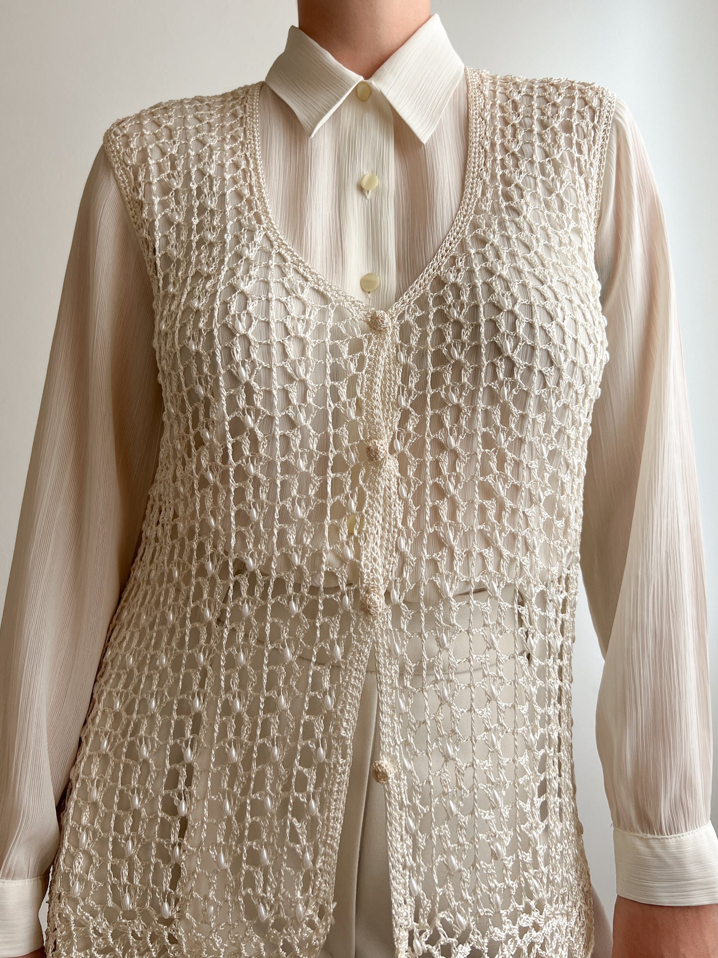 Handmade crochet gilet