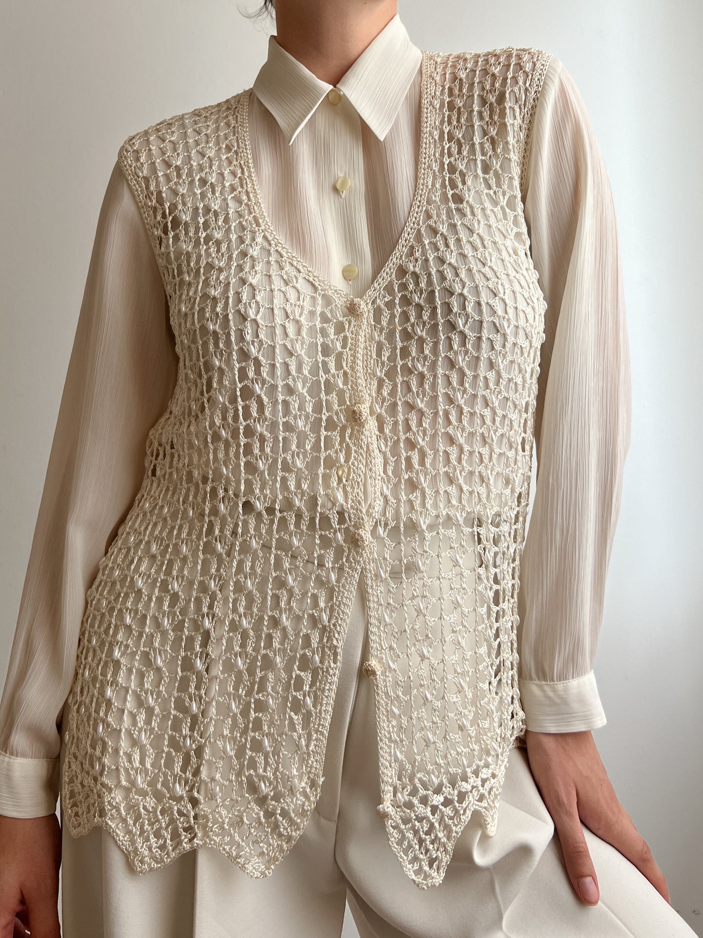 Handmade crochet gilet