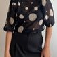 Pure silk pois blouse