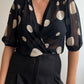 Pure silk pois blouse