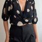 Pure silk pois blouse