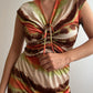 Viscose blend tie dye suit